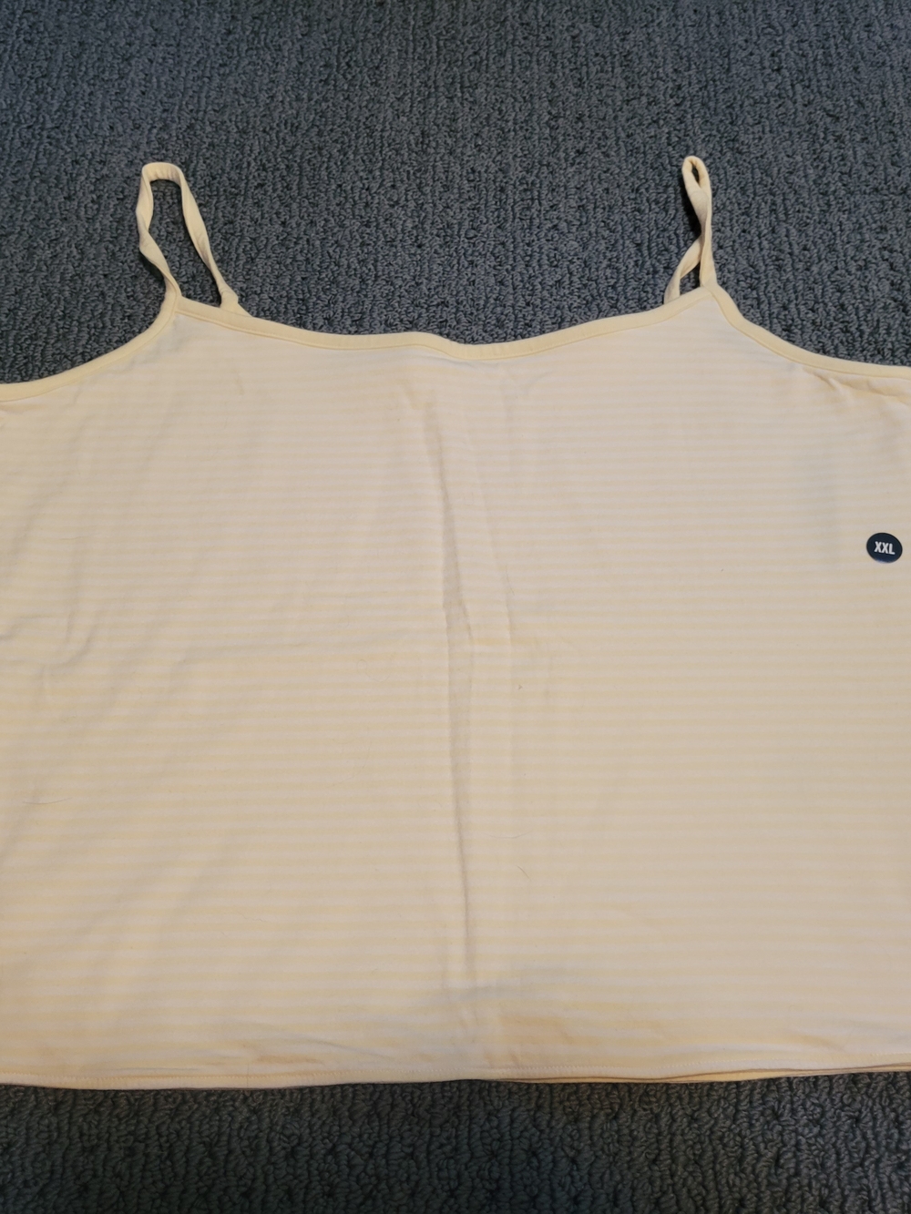 Hollister Cream Striped Spaghetti Strap Tank Top
